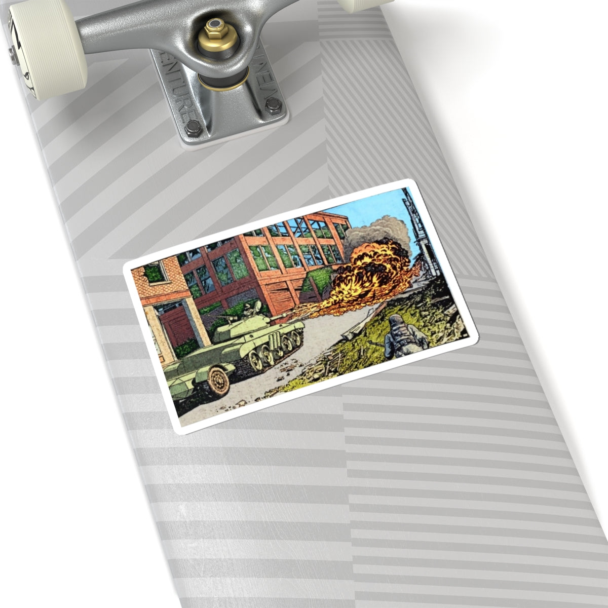 Retro- Flame Tank Sticker