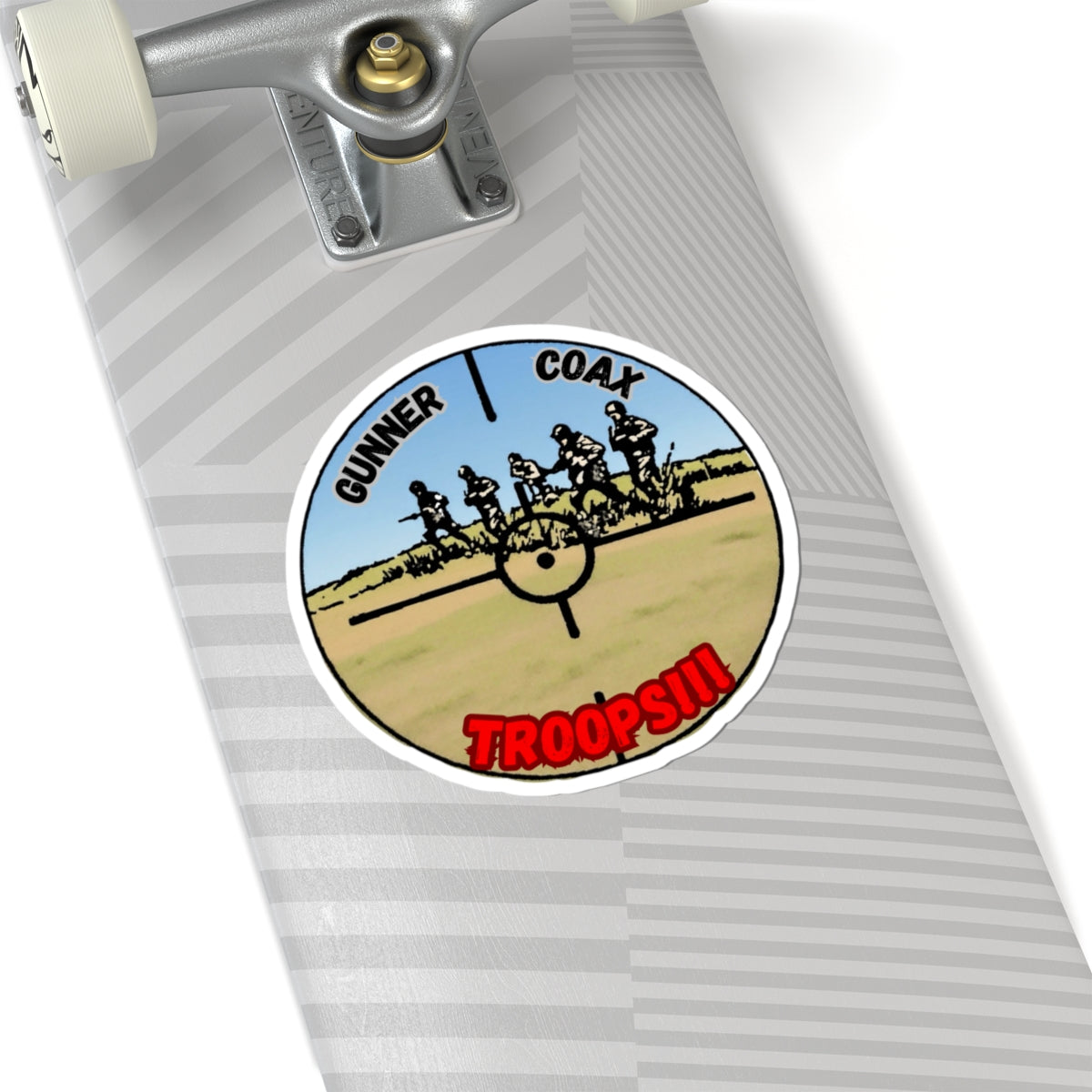 Gunner Coax Troops Sticker