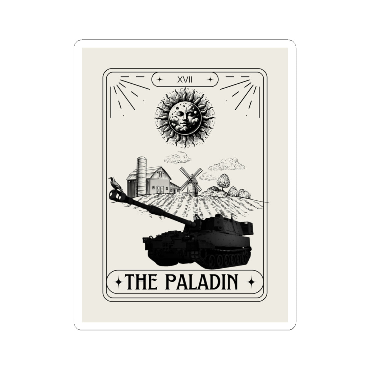 THE PALADIN TAROT CARD Sticker