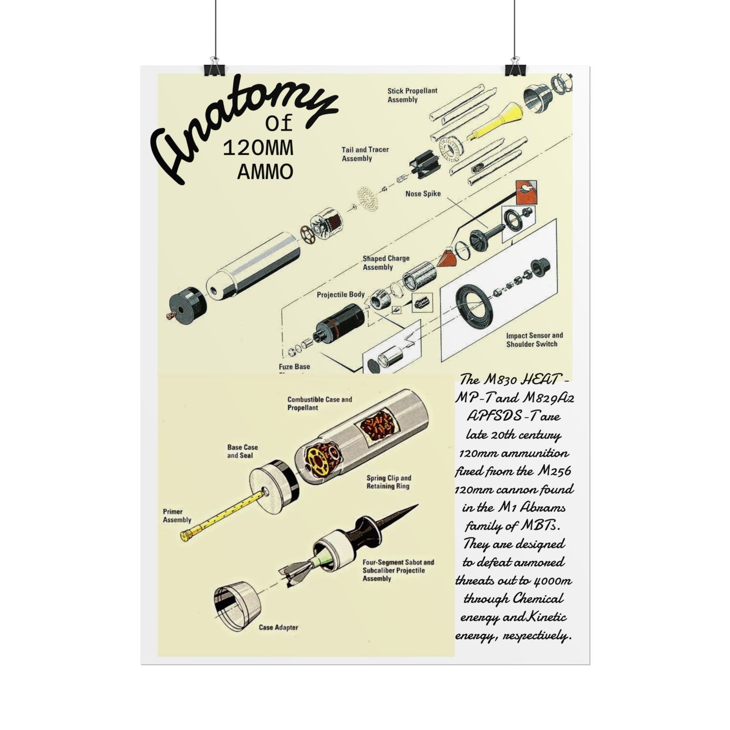 Anatomy of 120MM Ammo Poster