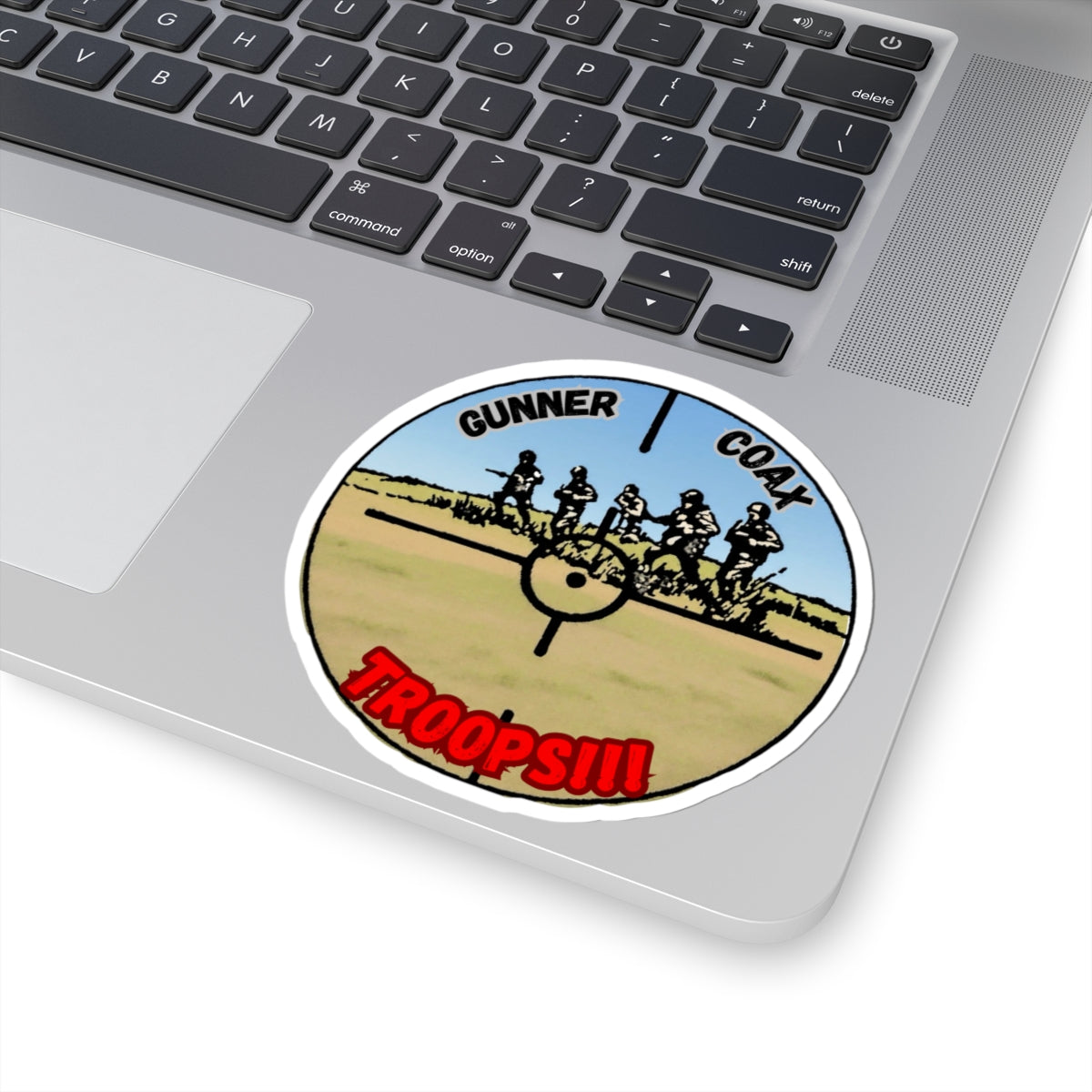 Gunner Coax Troops Sticker