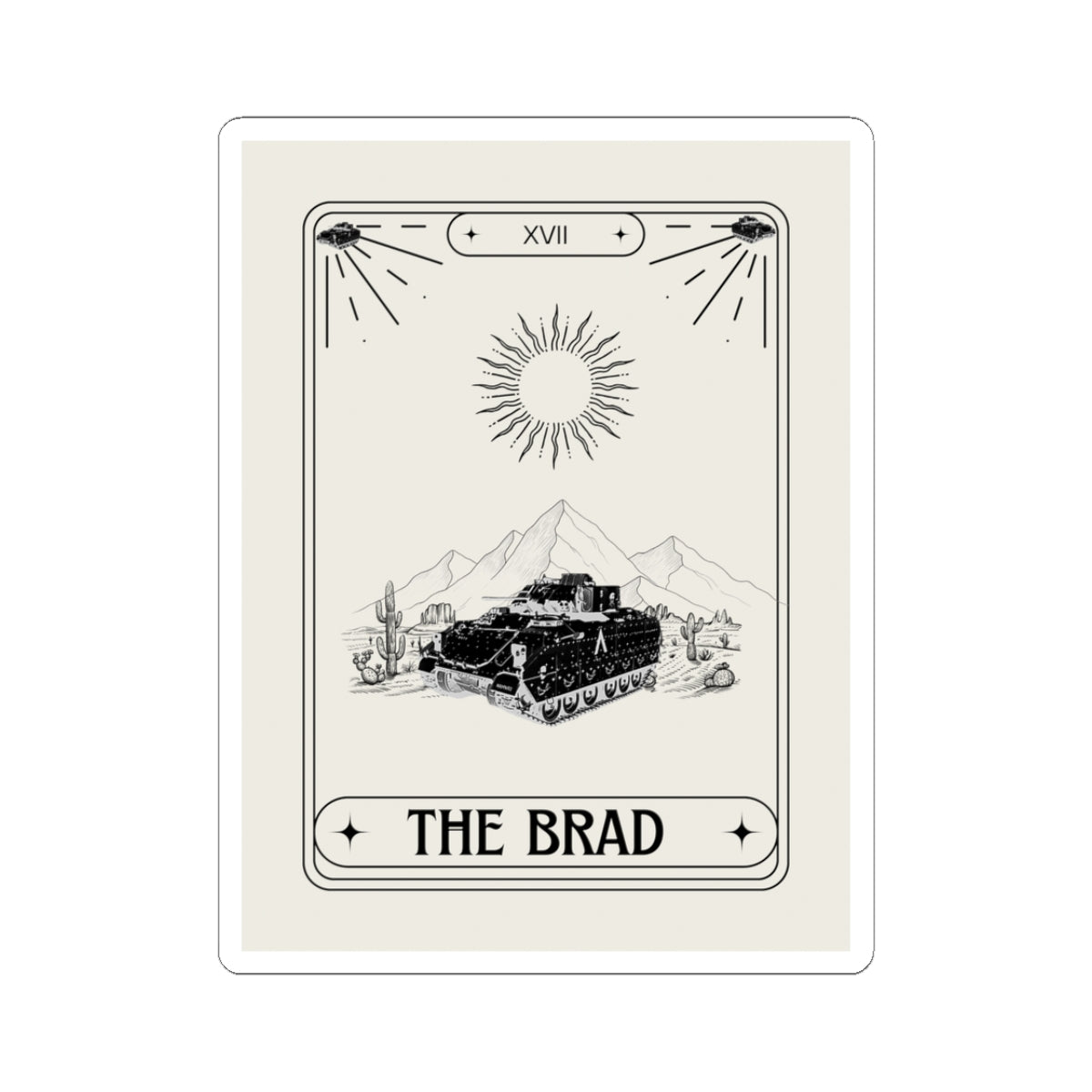 THE BRAD TAROT CARD Sticker