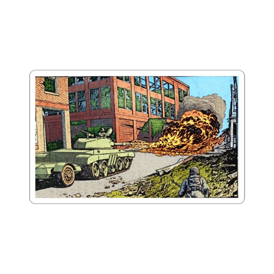 Retro- Flame Tank Sticker