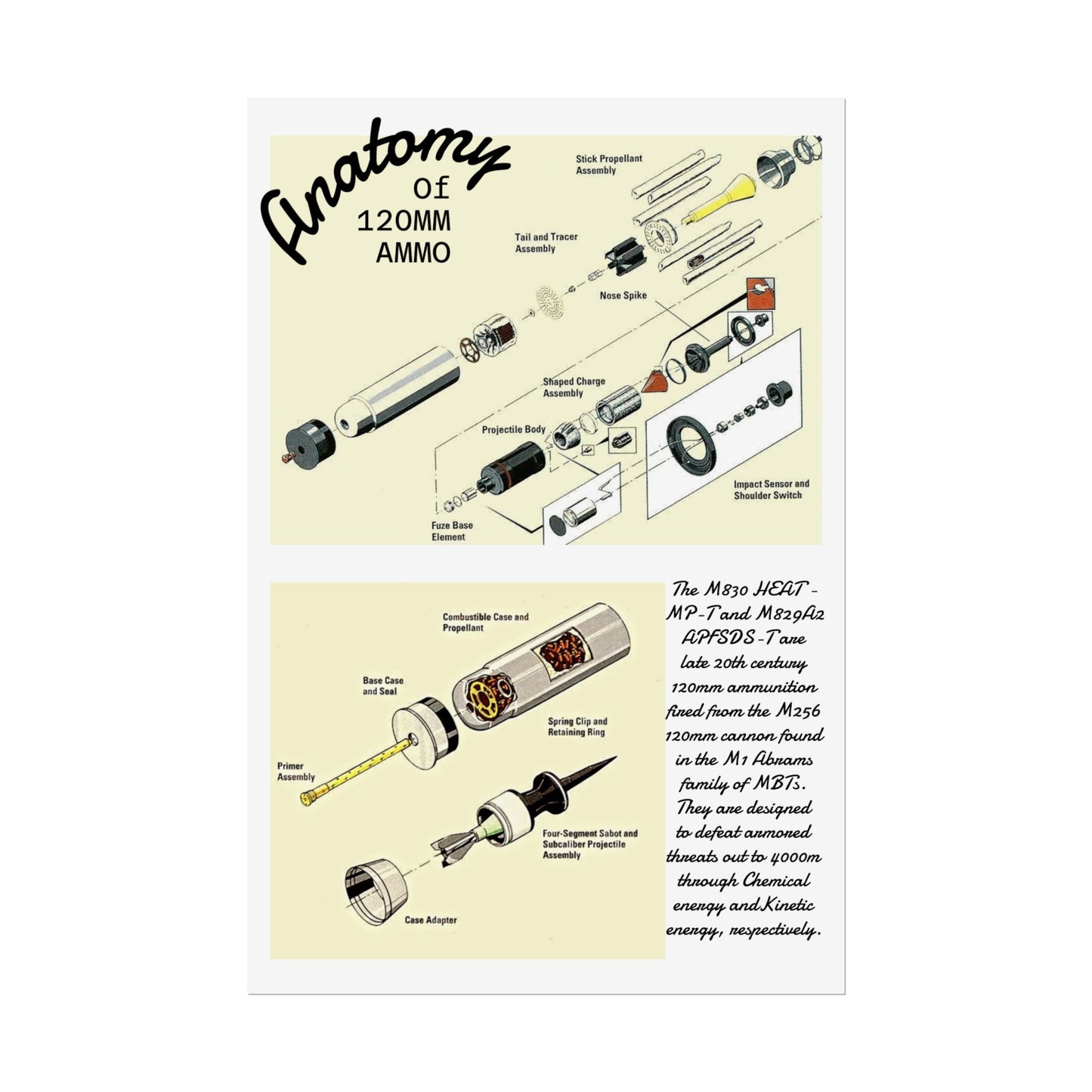 Anatomy of 120MM Ammo Poster
