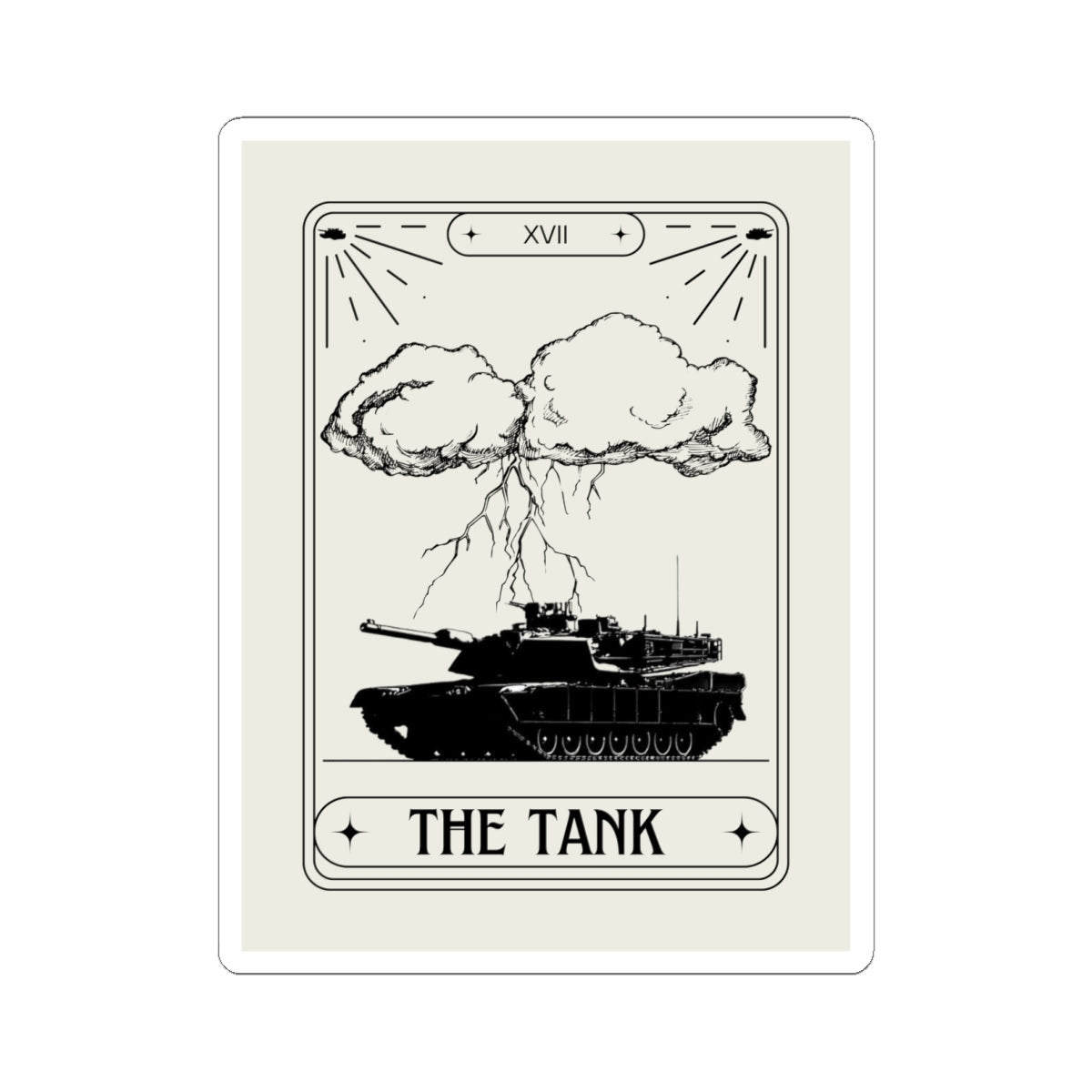 THE TANK TAROT CARD Sticker