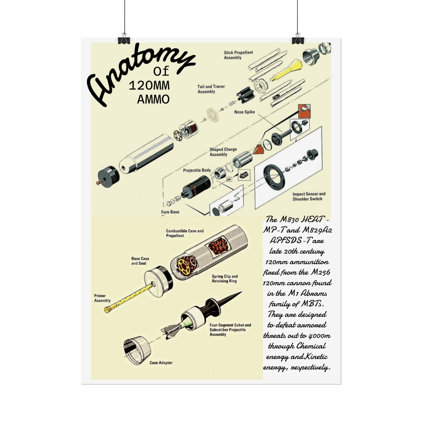 Anatomy of 120MM Ammo Poster