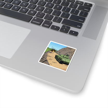 Retro- Tank Blastin’ Roadblock Sticker
