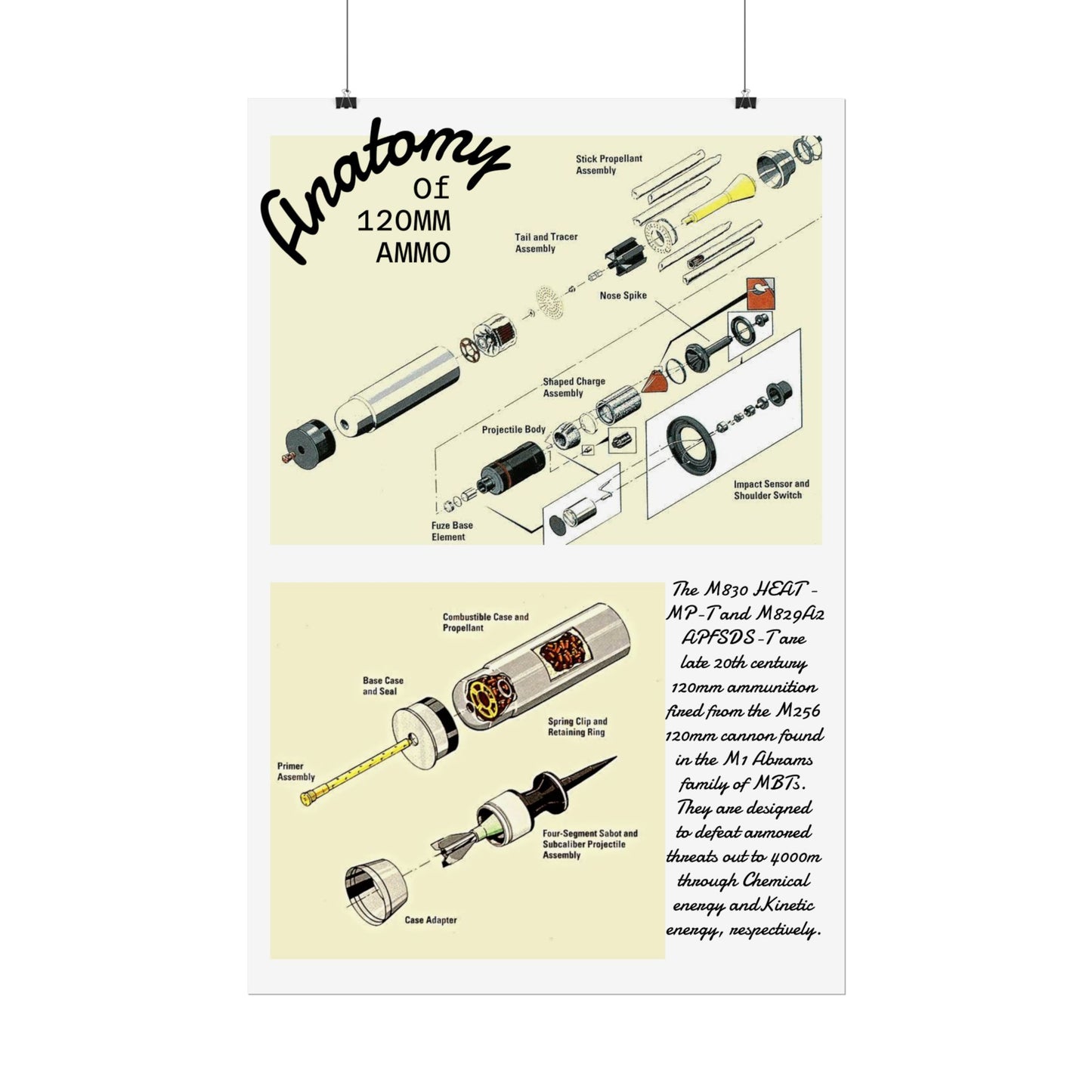 Anatomy of 120MM Ammo Poster