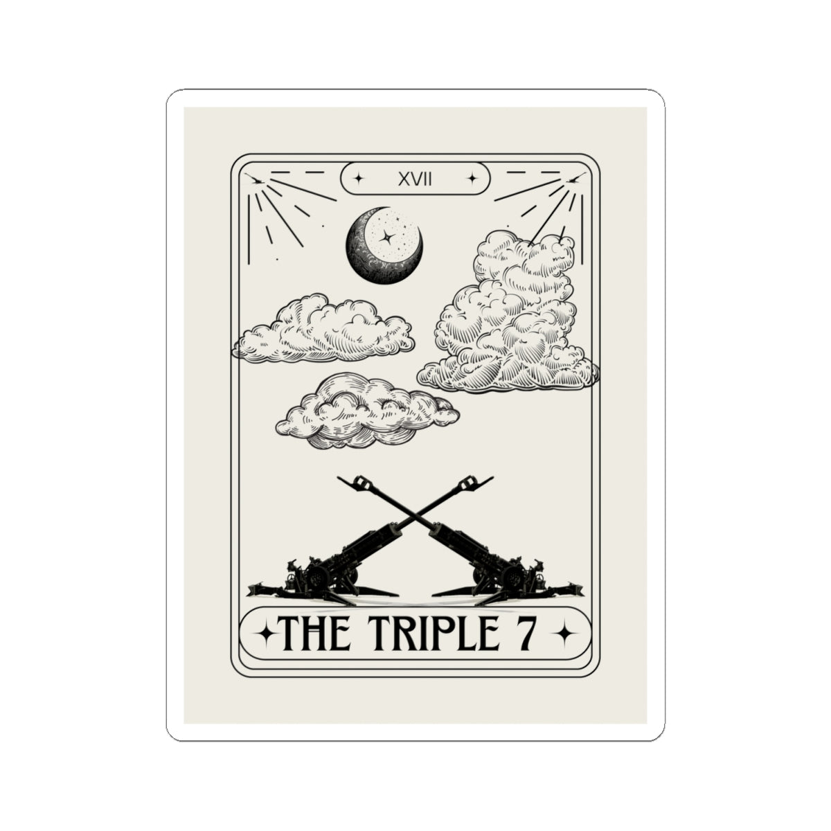 THE TRIPLE 7 TAROT CARD Sticker