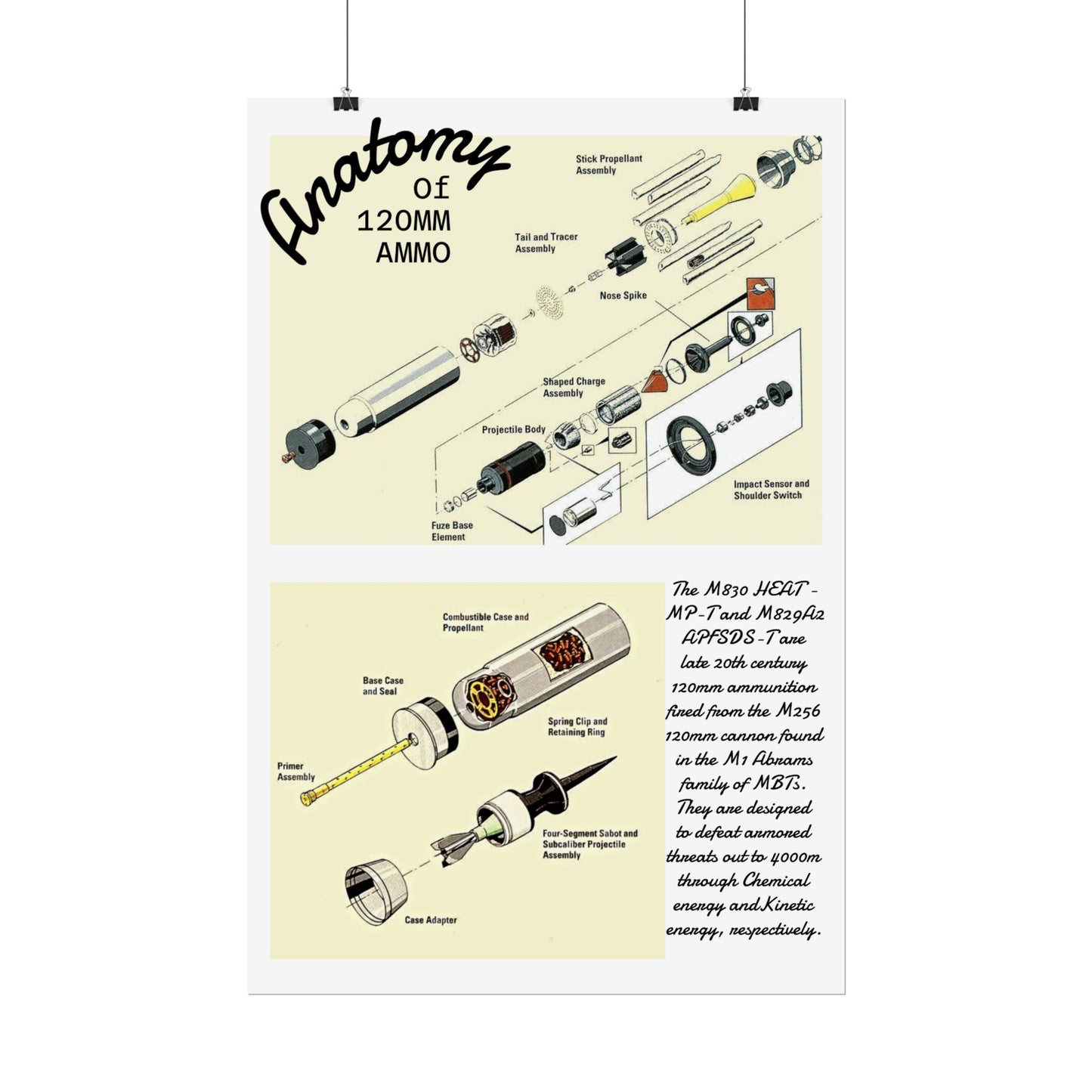 Anatomy of 120MM Ammo Poster