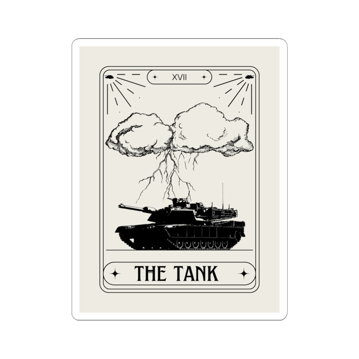 THE TANK TAROT CARD Sticker
