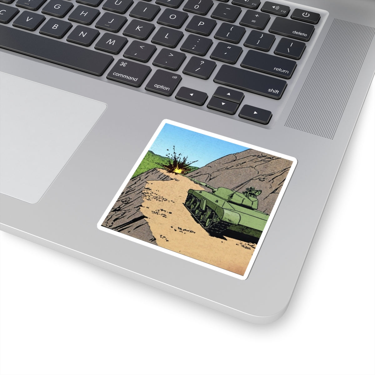 Retro- Tank Blastin’ Roadblock Sticker