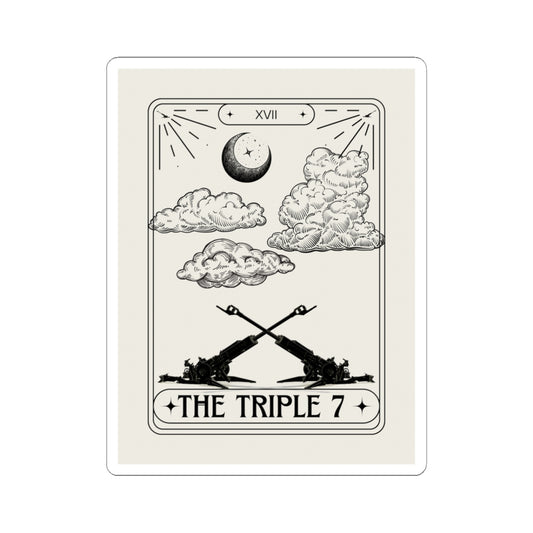 THE TRIPLE 7 TAROT CARD Sticker