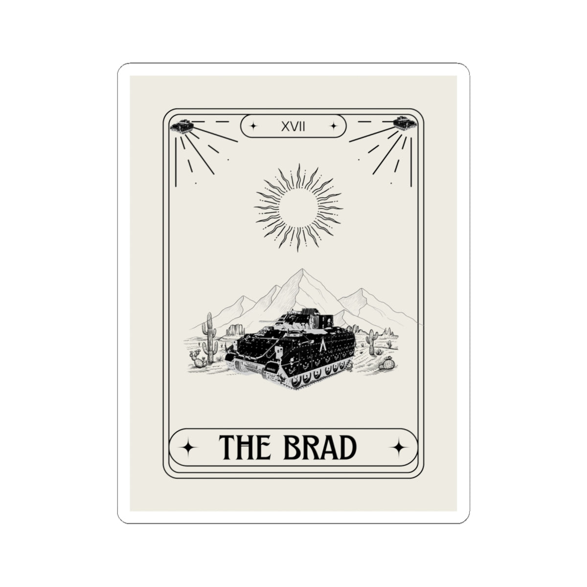 THE BRAD TAROT CARD Sticker