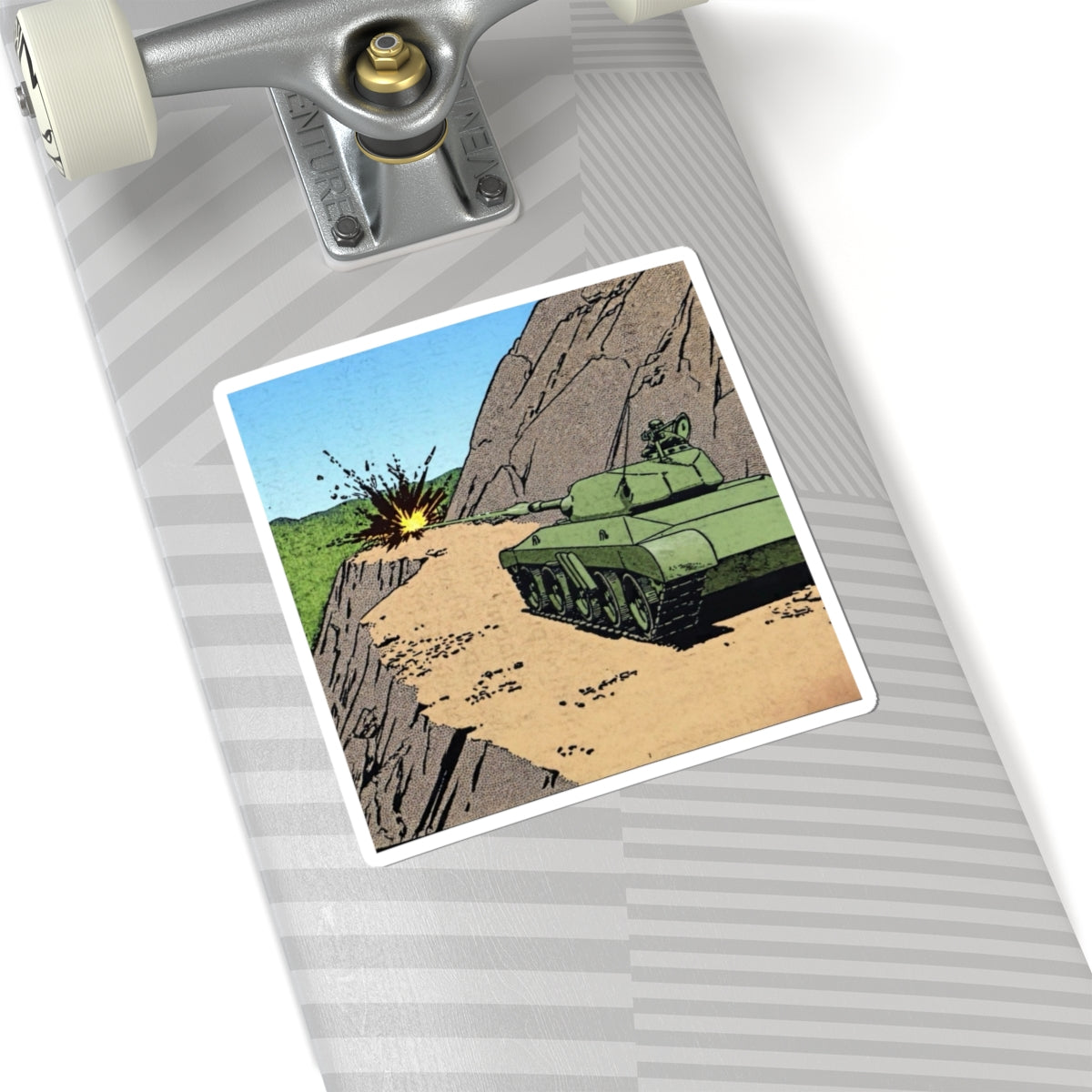 Retro- Tank Blastin’ Roadblock Sticker
