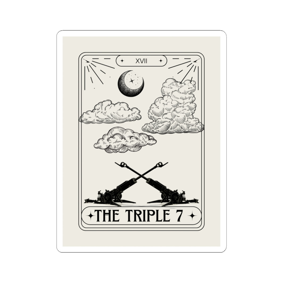 THE TRIPLE 7 TAROT CARD Sticker