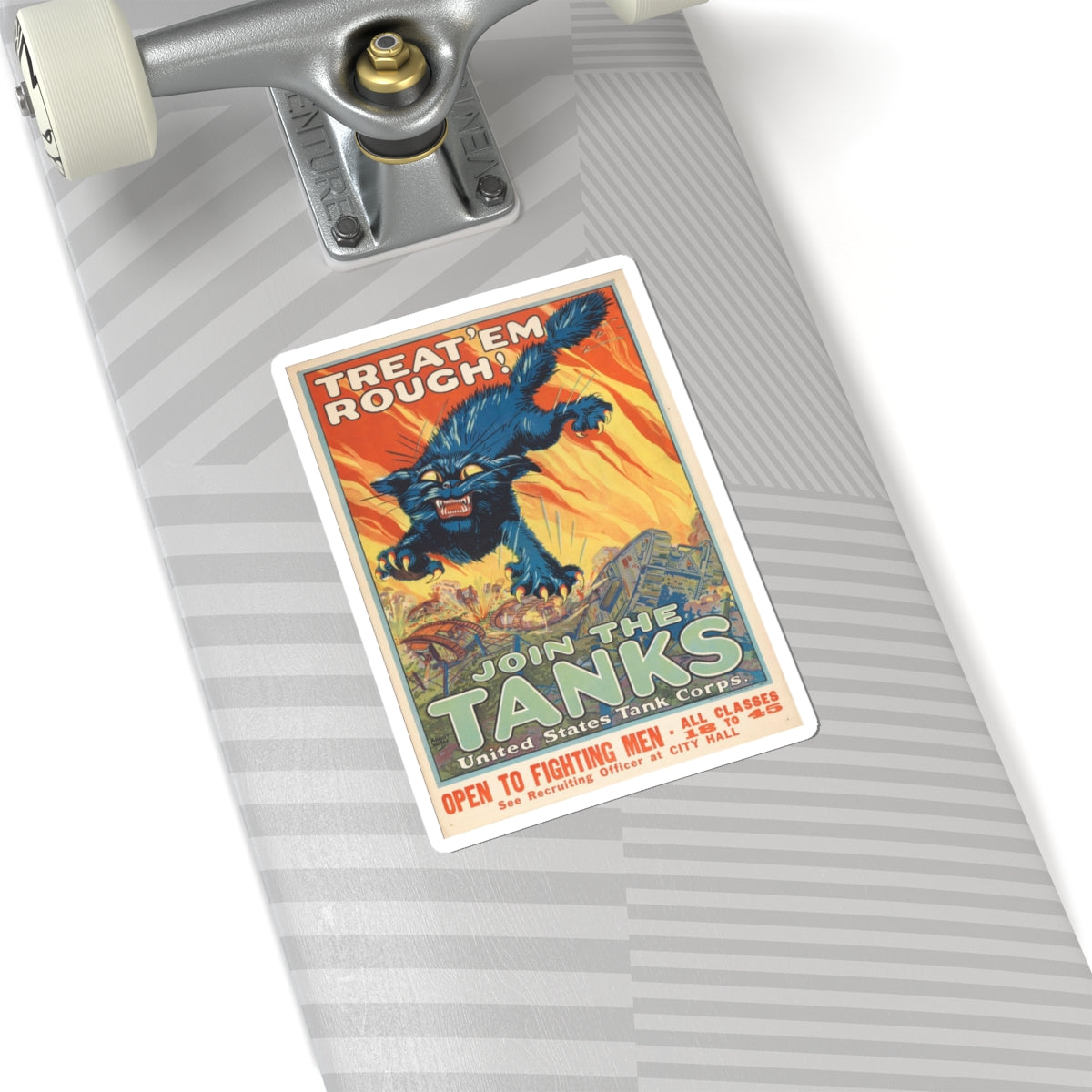 Treat ‘em rough- Join the Tanks! Sticker