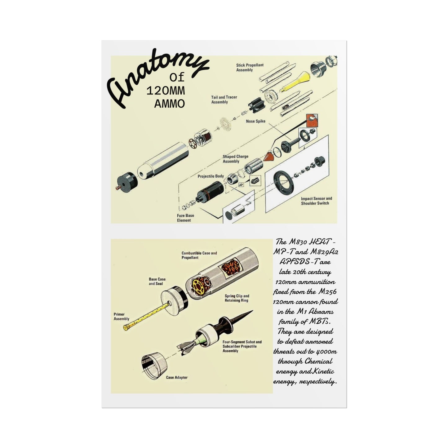 Anatomy of 120MM Ammo Poster