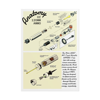 Anatomy of 120MM Ammo Poster