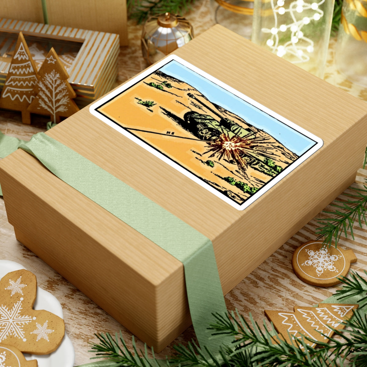 Retro- Panther Tank Hit Sticker